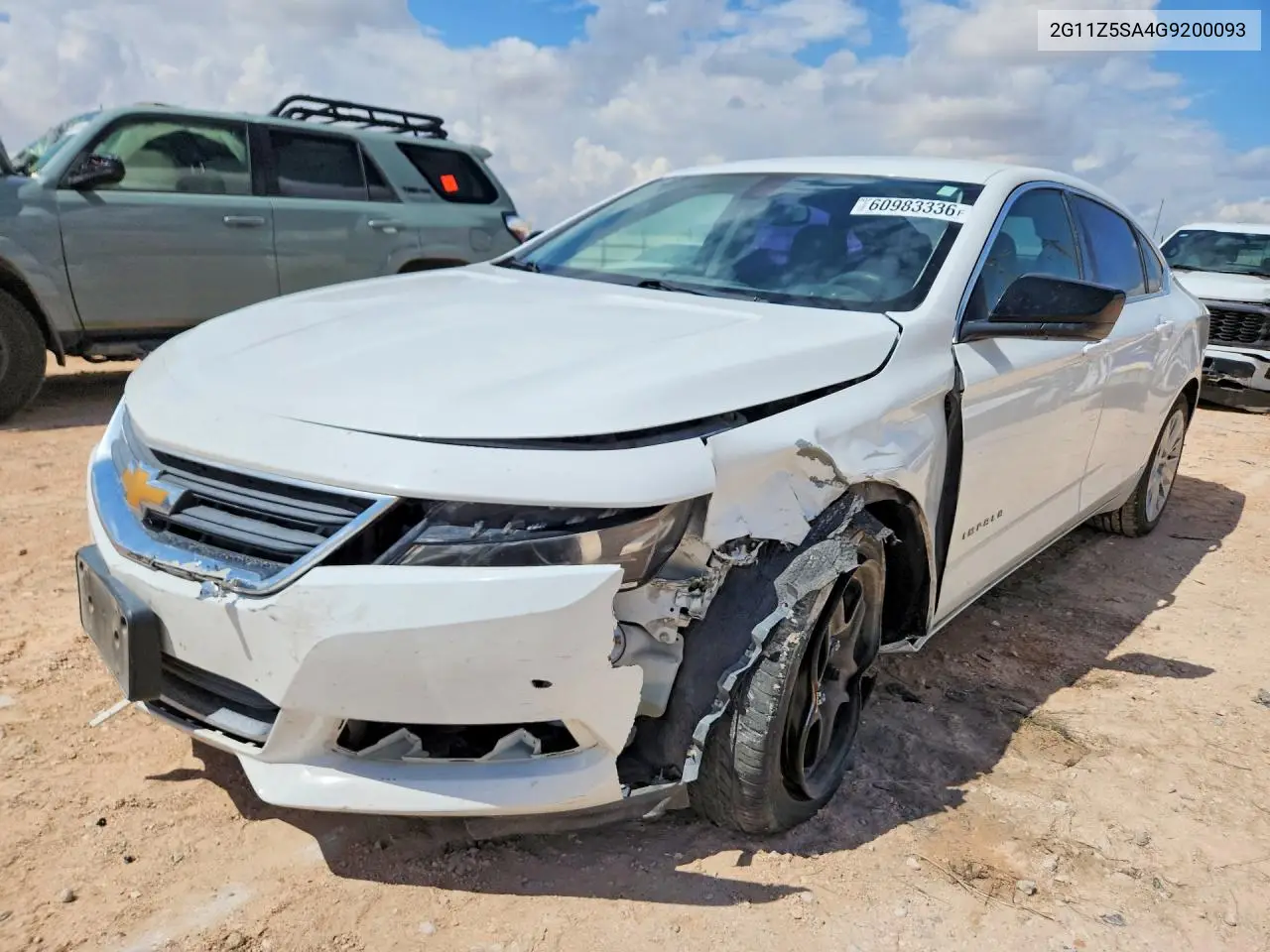 2016 Chevrolet Impala Ls VIN: 2G11Z5SA4G9200093 Lot: 60983336