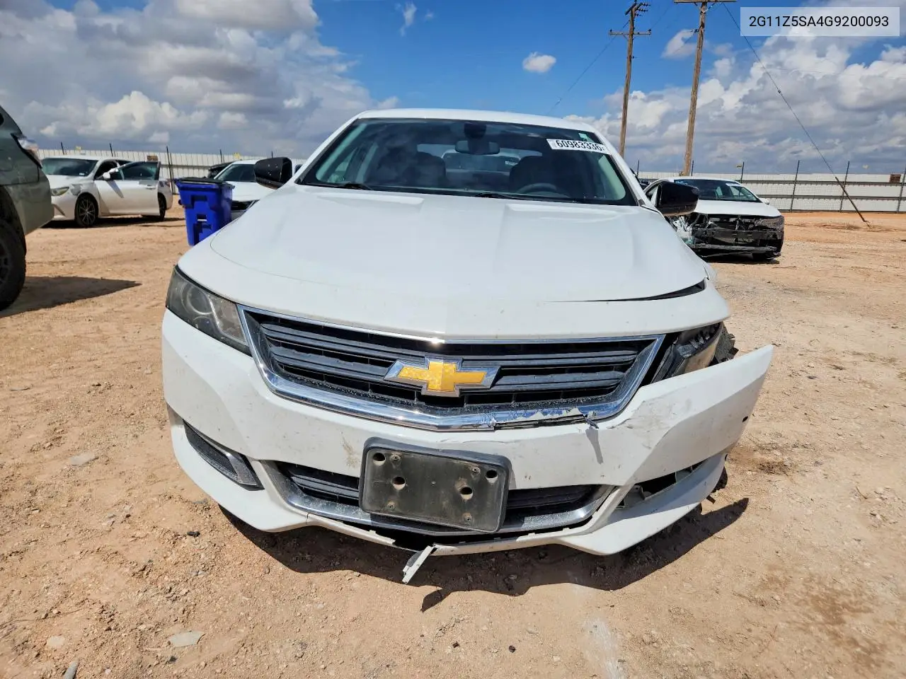 2016 Chevrolet Impala Ls VIN: 2G11Z5SA4G9200093 Lot: 60983336