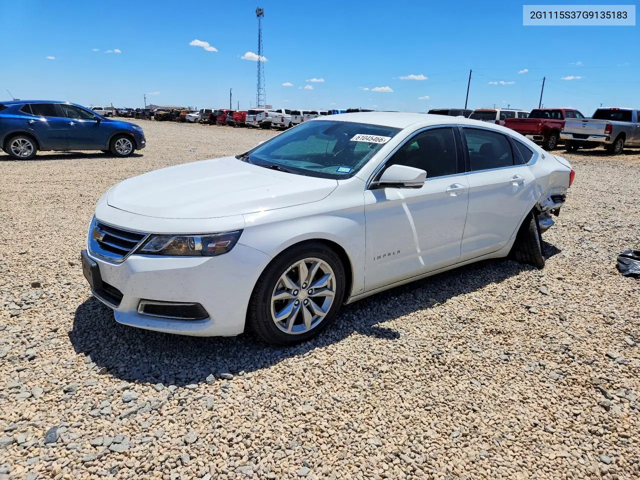 2G1115S37G9135183 2016 Chevrolet Impala Lt