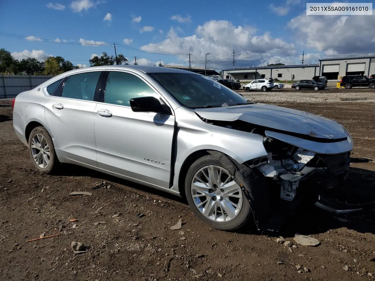 2G11X5SA0G9161010 2016 Chevrolet Impala Ls