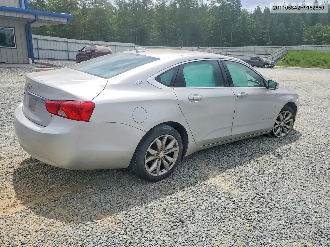 2017 Chevrolet Impala Lt VIN: 2G1105SA2H9152850 Lot: 57009526