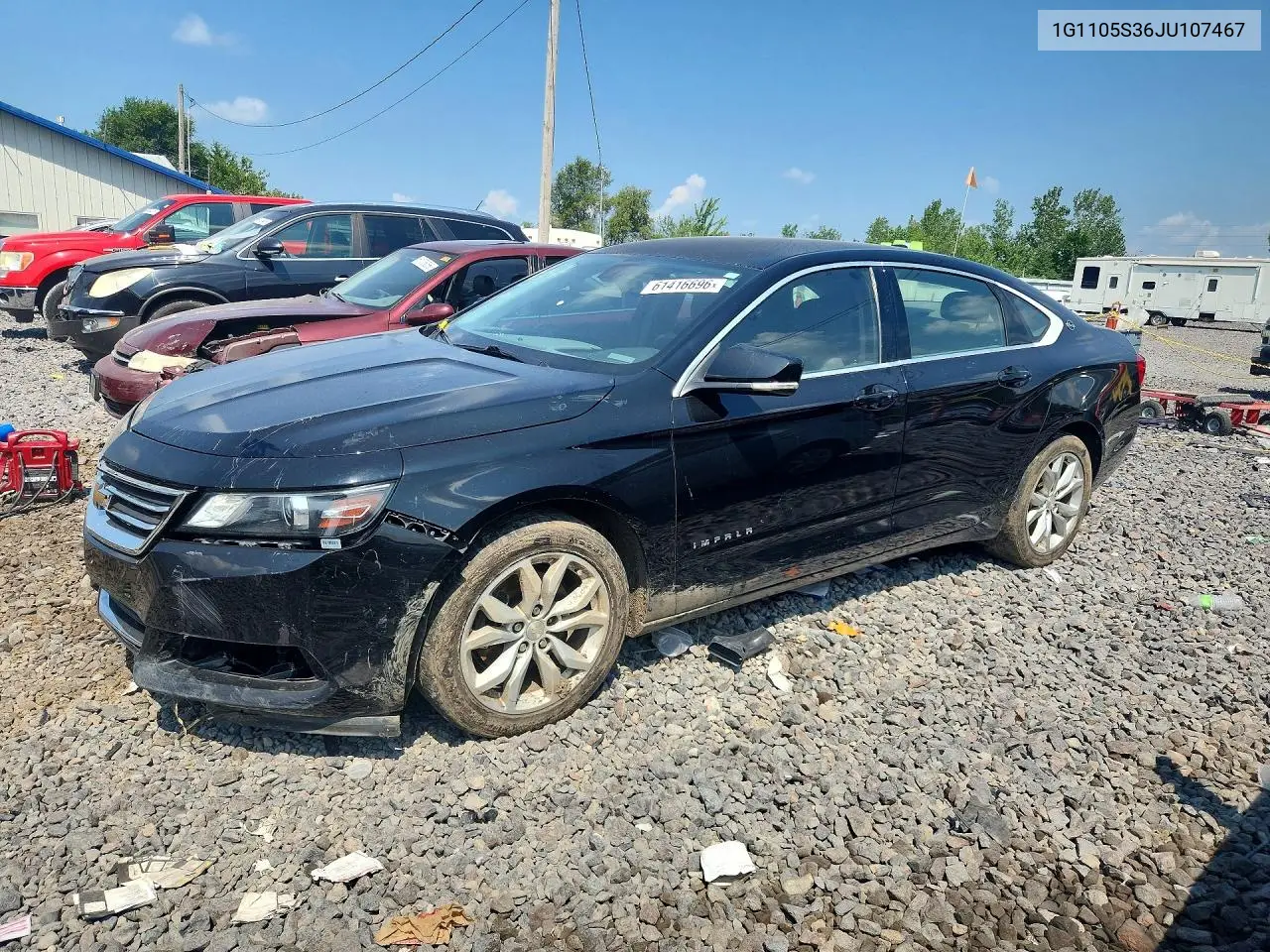 2018 Chevrolet Impala Lt VIN: 1G1105S36JU107467 Lot: 61416696