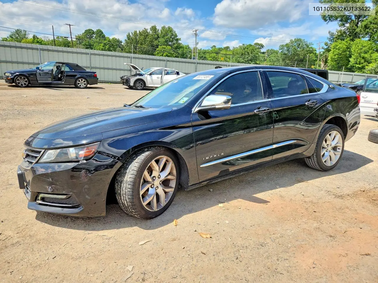 2019 Chevrolet Impala Premier VIN: 1G1105S32KU133422 Lot: 58072466
