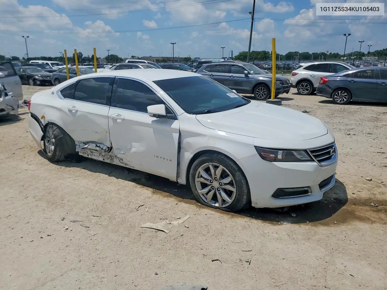 2019 Chevrolet Impala Lt VIN: 1G11Z5S34KU105403 Lot: 59228616
