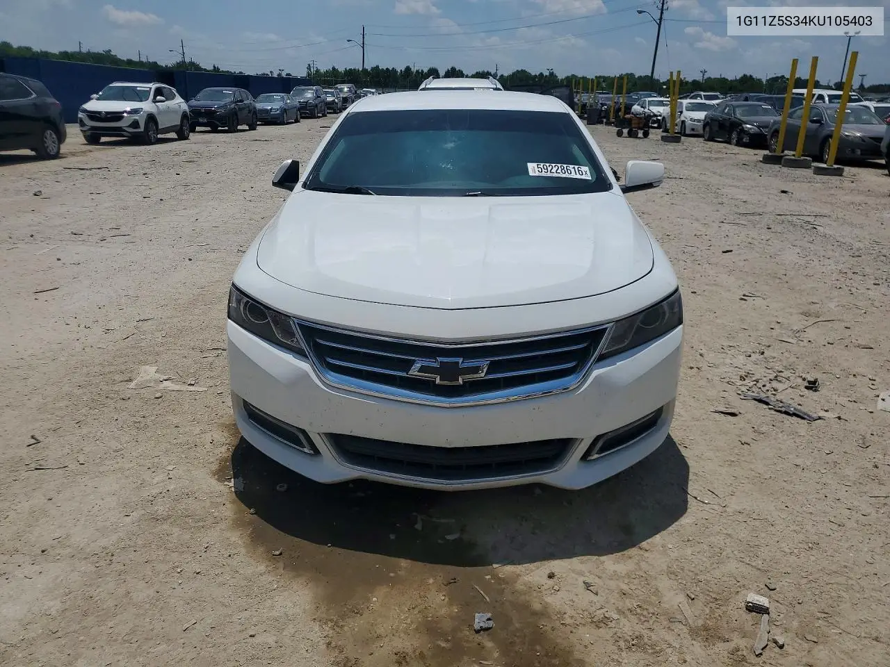 2019 Chevrolet Impala Lt VIN: 1G11Z5S34KU105403 Lot: 59228616