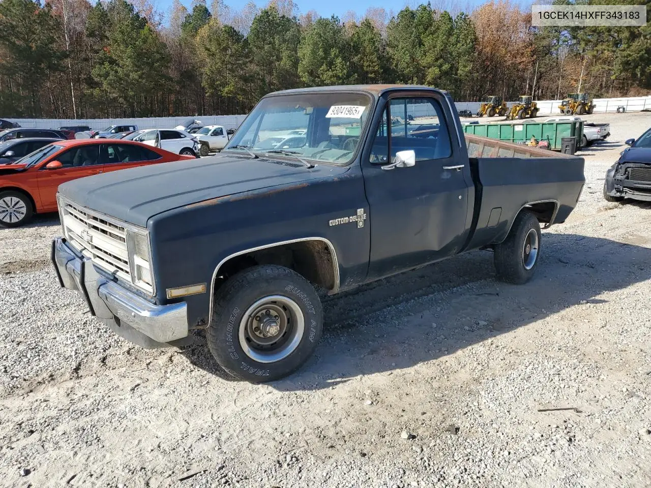 1985 Chevrolet K10 VIN: 1GCEK14HXFF343183 Lot: 93041965
