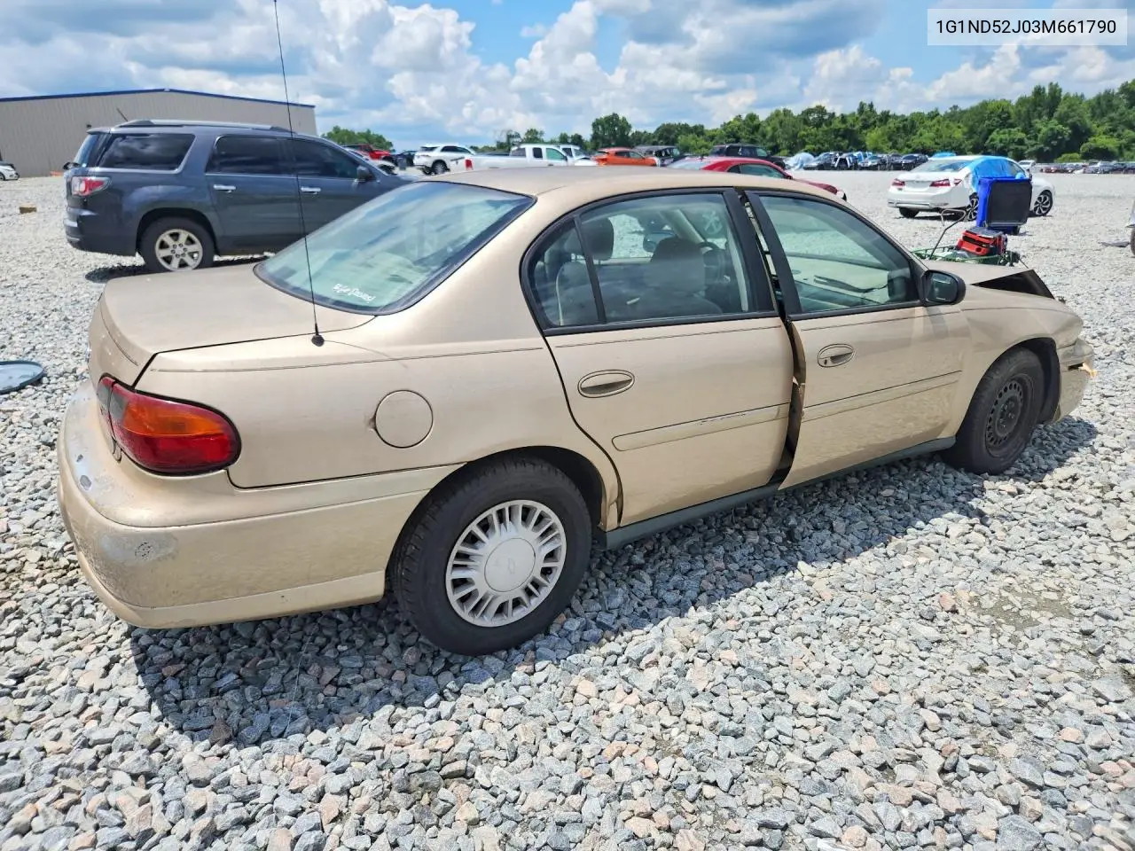 2003 Chevrolet Malibu VIN: 1G1ND52J03M661790 Lot: 61342516