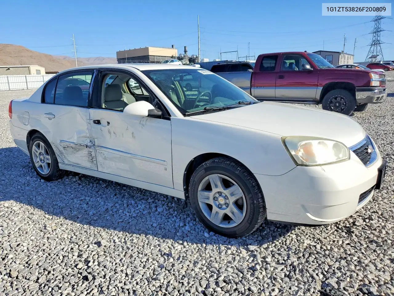 2006 Chevrolet Malibu Lt VIN: 1G1ZT53826F200809 Lot: 54578186