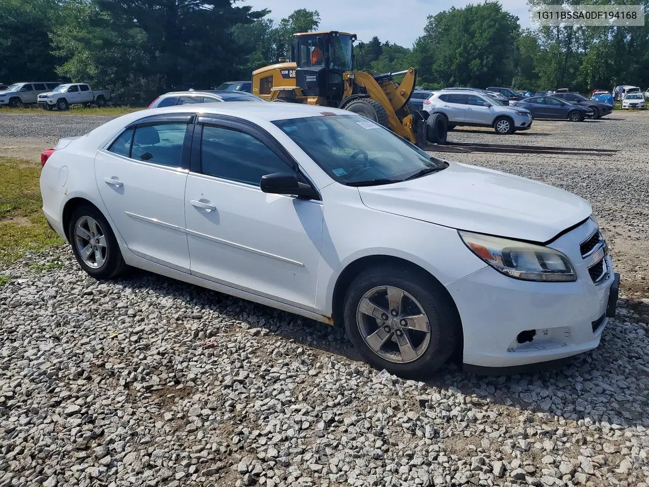 2013 Chevrolet Malibu Ls VIN: 1G11B5SA0DF194168 Lot: 61393076