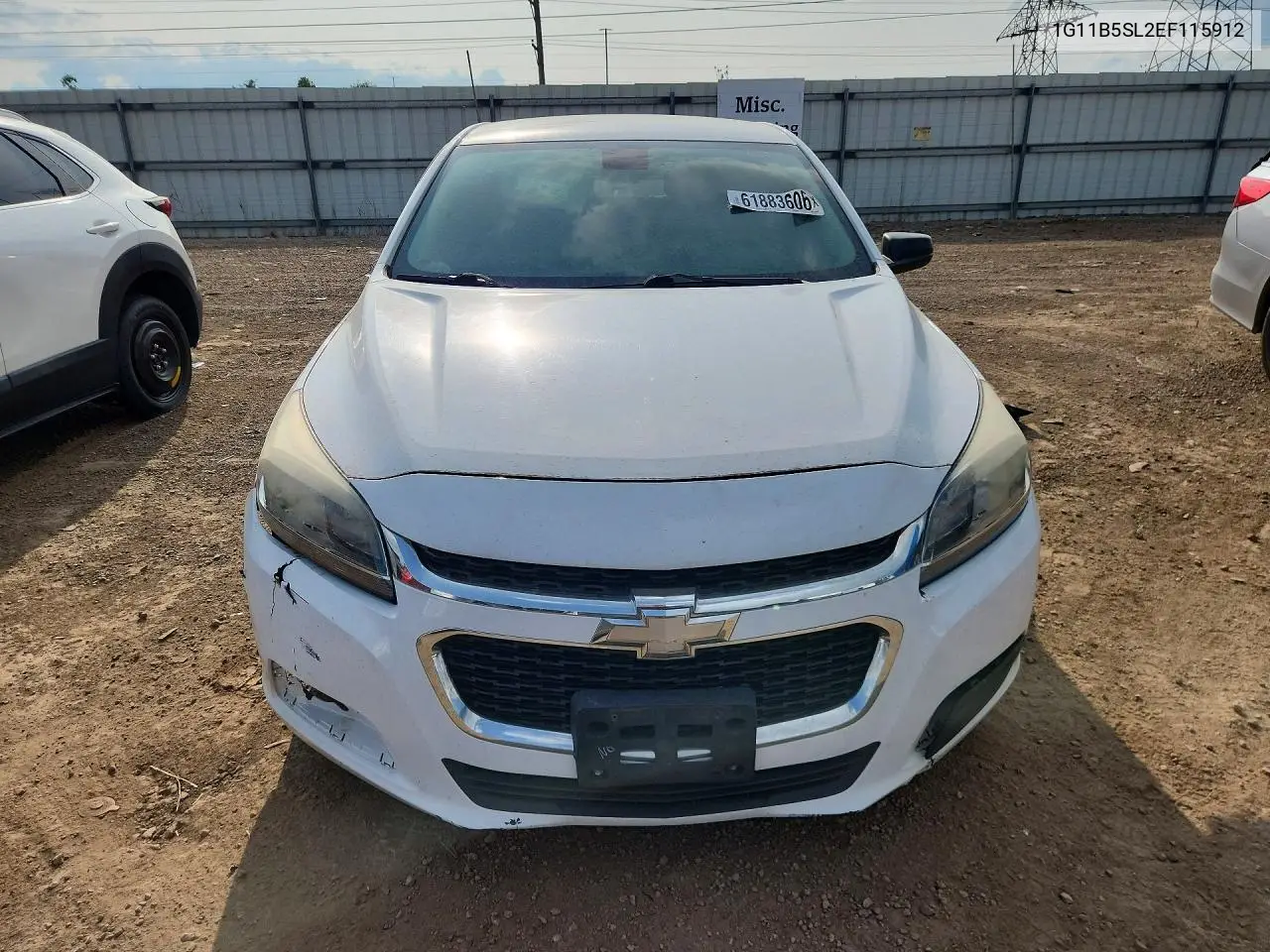 2014 Chevrolet Malibu Ls VIN: 1G11B5SL2EF115912 Lot: 61883606