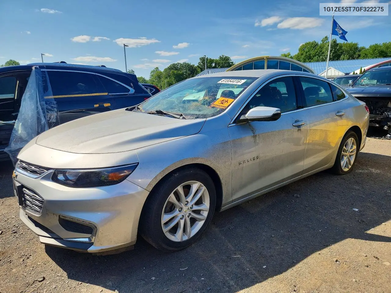 2016 Chevrolet Malibu Lt VIN: 1G1ZE5ST7GF322275 Lot: 61554416