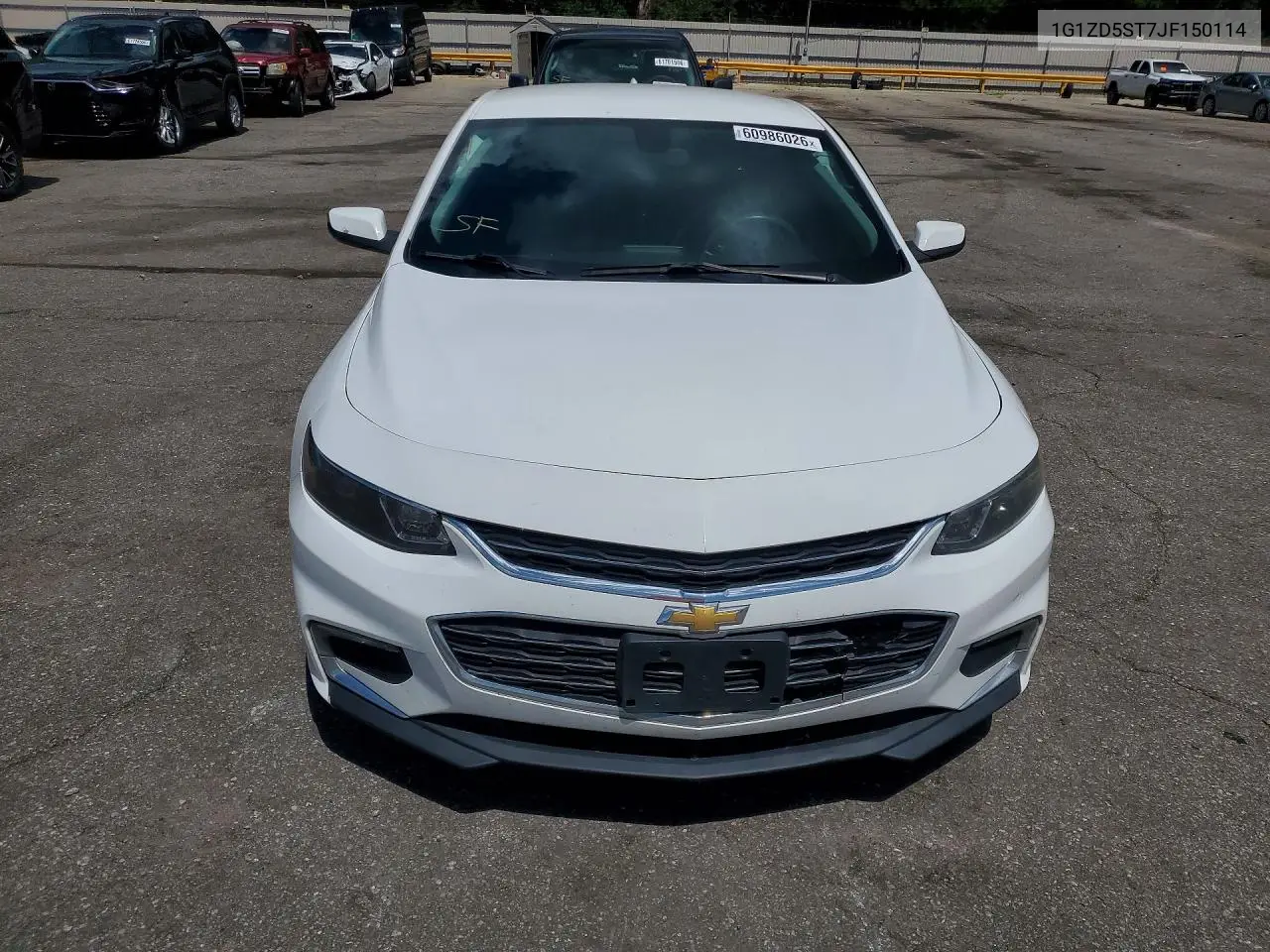 2018 Chevrolet Malibu Lt VIN: 1G1ZD5ST7JF150114 Lot: 60986026