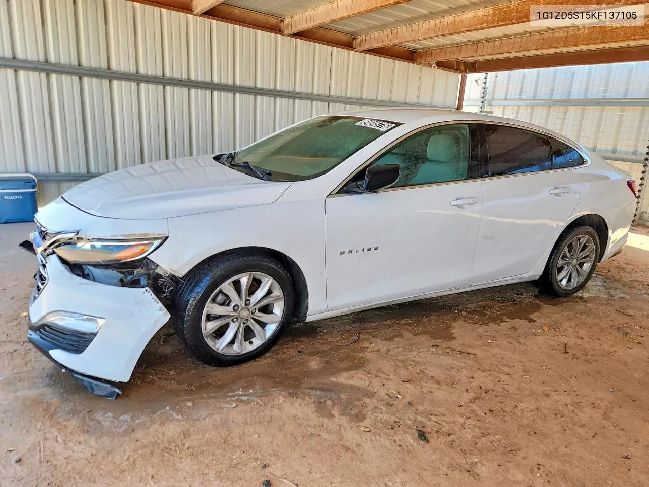 2019 Chevrolet Malibu Lt VIN: 1G1ZD5ST5KF137105 Lot: 54545776