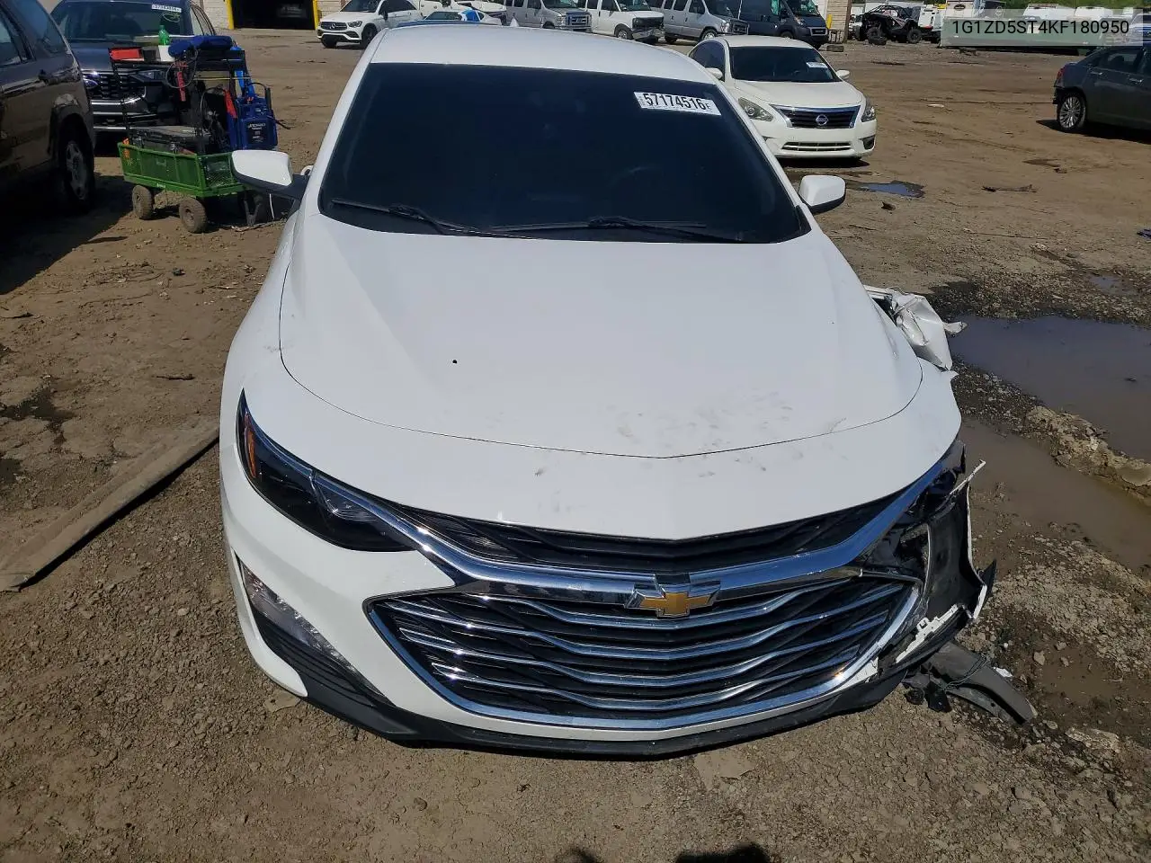 2019 Chevrolet Malibu Lt VIN: 1G1ZD5ST4KF180950 Lot: 57174516