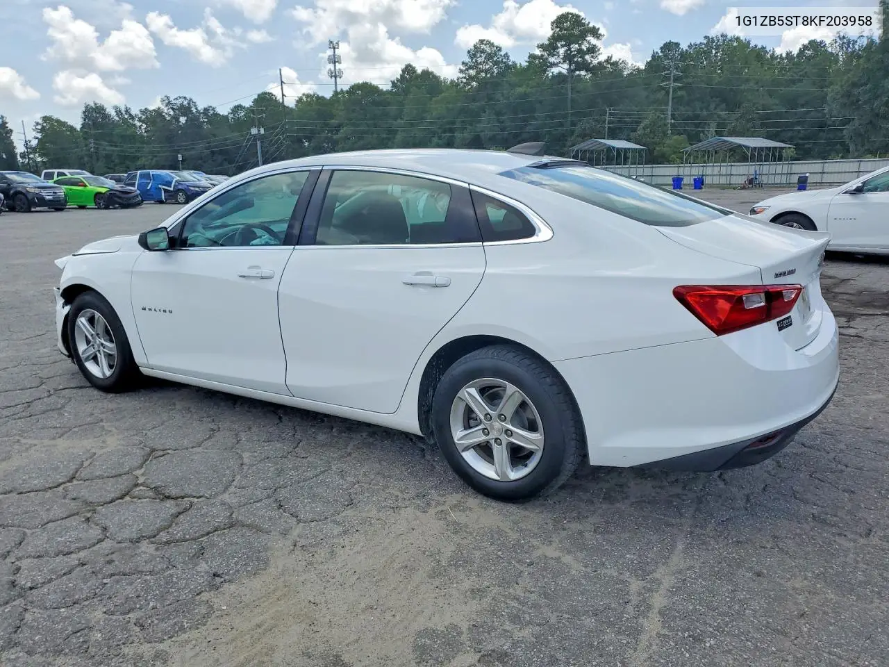 2019 Chevrolet Malibu Ls VIN: 1G1ZB5ST8KF203958 Lot: 61702596