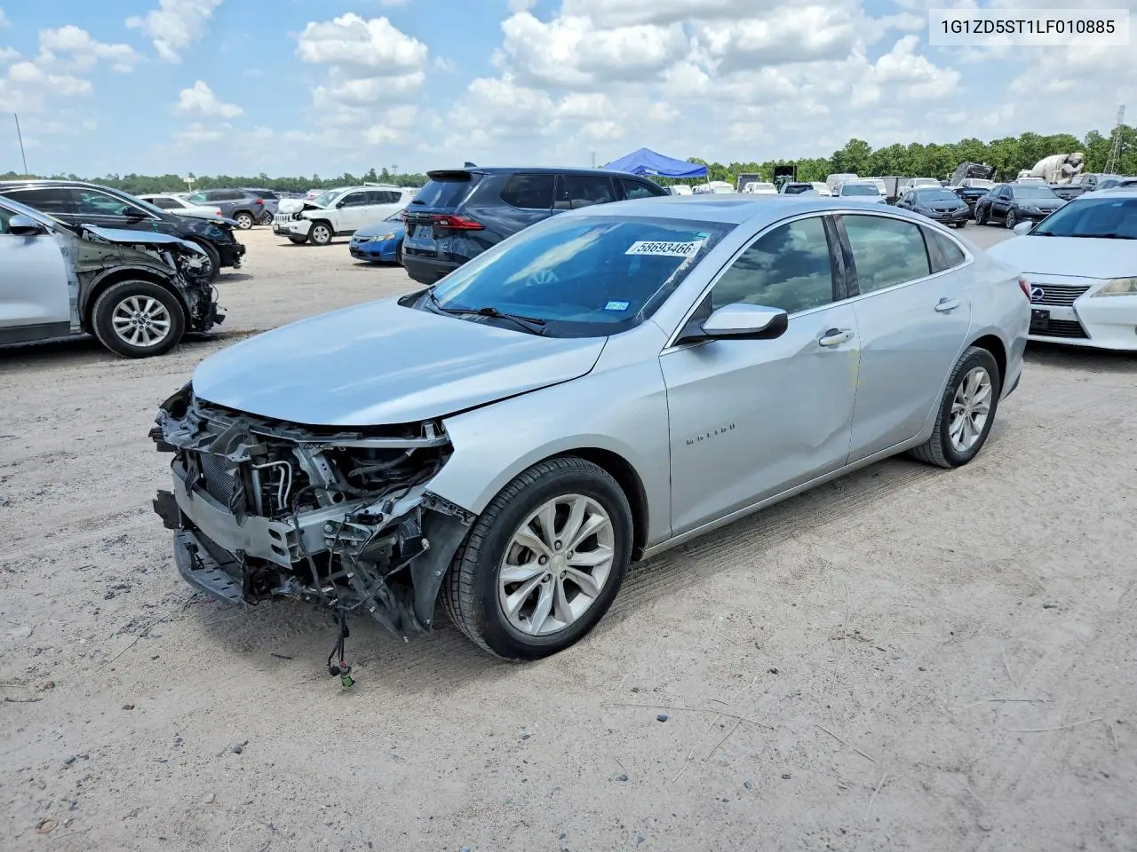 2020 Chevrolet Malibu Lt VIN: 1G1ZD5ST1LF010885 Lot: 58693466