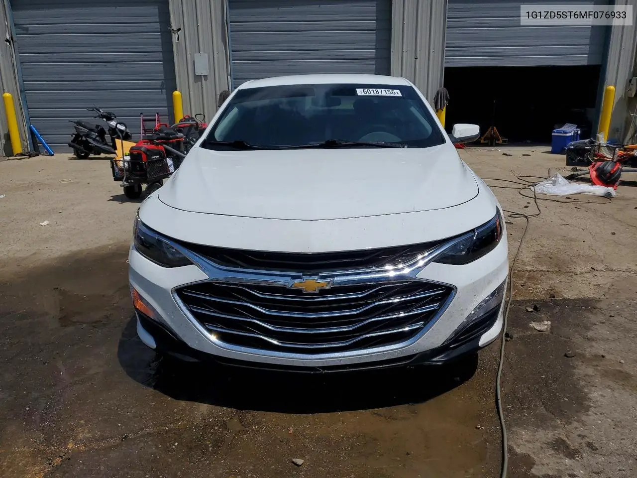 2021 Chevrolet Malibu Lt VIN: 1G1ZD5ST6MF076933 Lot: 60187156