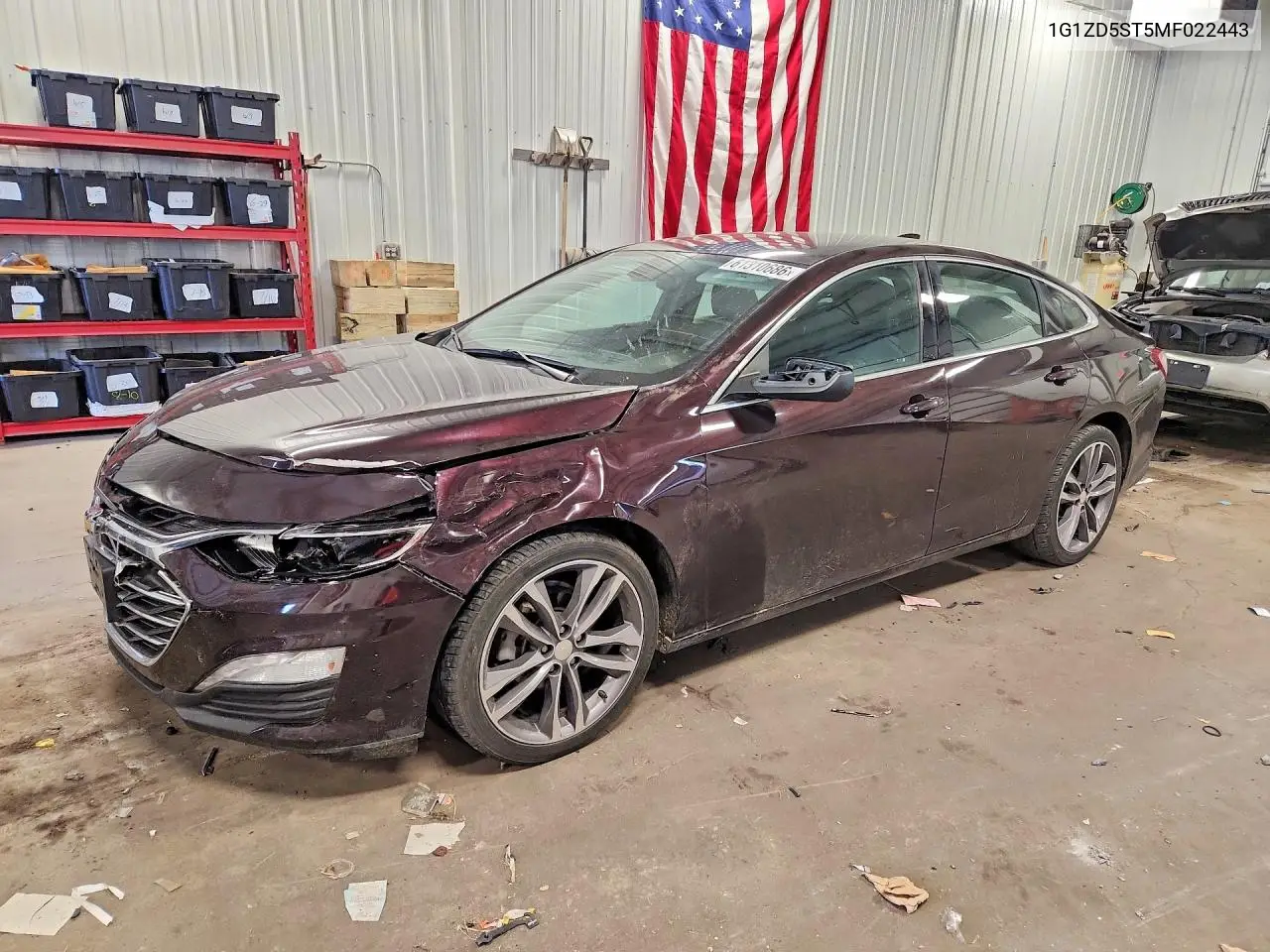 2021 Chevrolet Malibu Lt VIN: 1G1ZD5ST5MF022443 Lot: 61310686