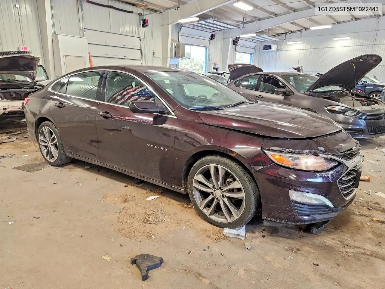 2021 Chevrolet Malibu Lt VIN: 1G1ZD5ST5MF022443 Lot: 61310686