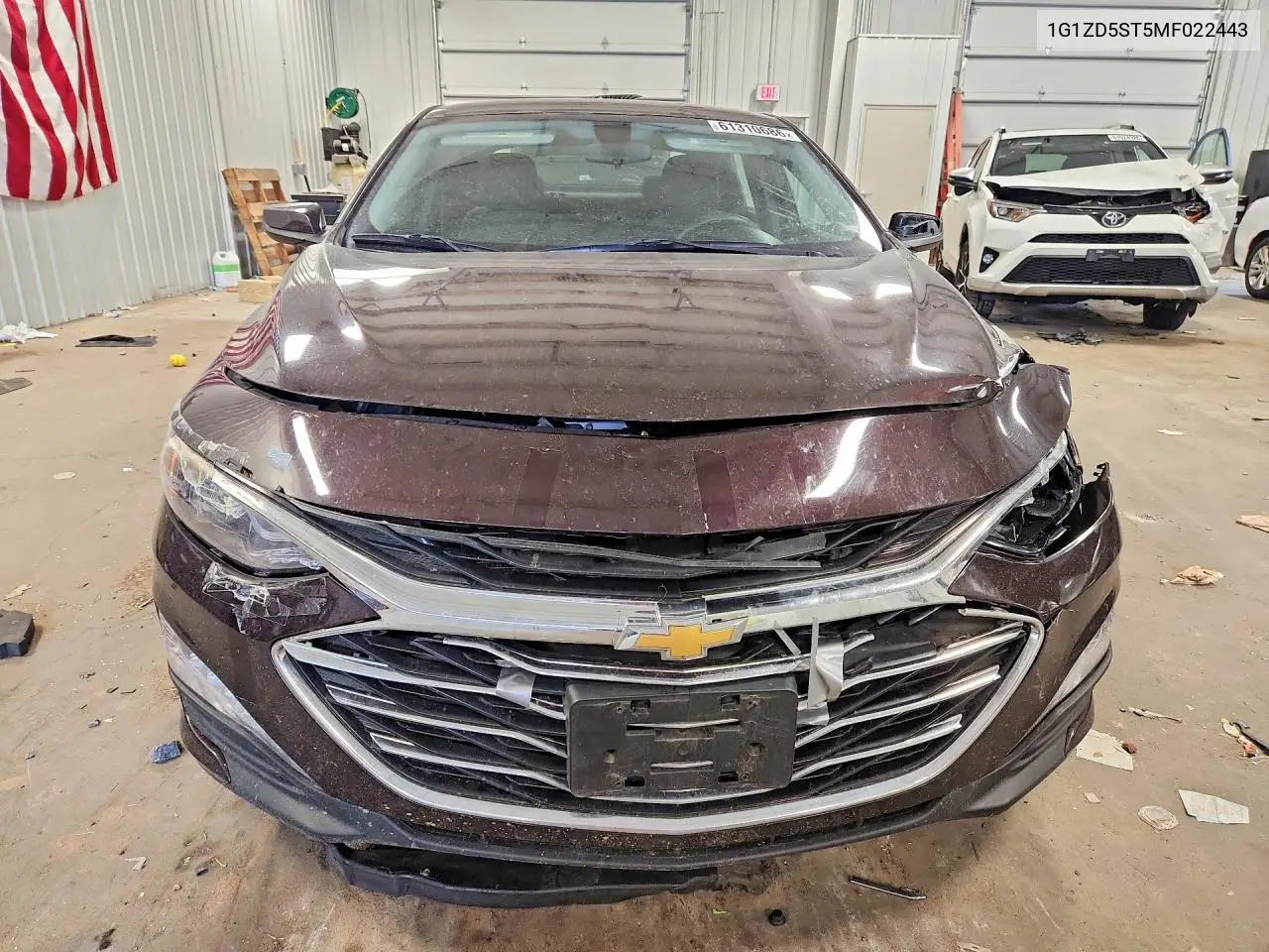 2021 Chevrolet Malibu Lt VIN: 1G1ZD5ST5MF022443 Lot: 61310686