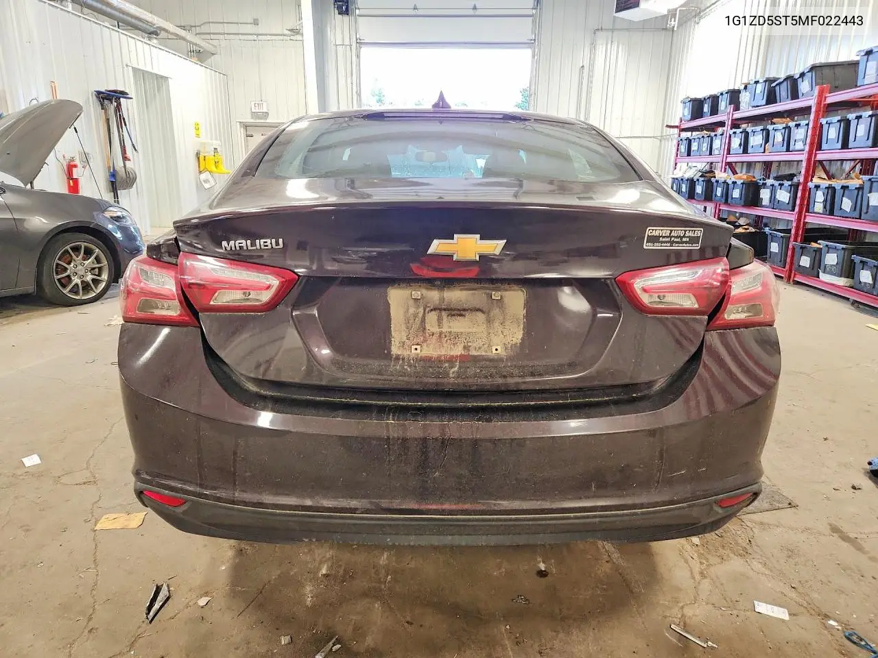 2021 Chevrolet Malibu Lt VIN: 1G1ZD5ST5MF022443 Lot: 61310686