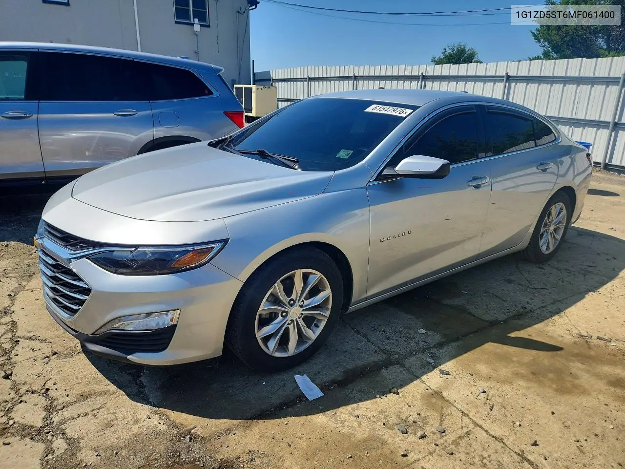 2021 Chevrolet Malibu Lt VIN: 1G1ZD5ST6MF061400 Lot: 61547976
