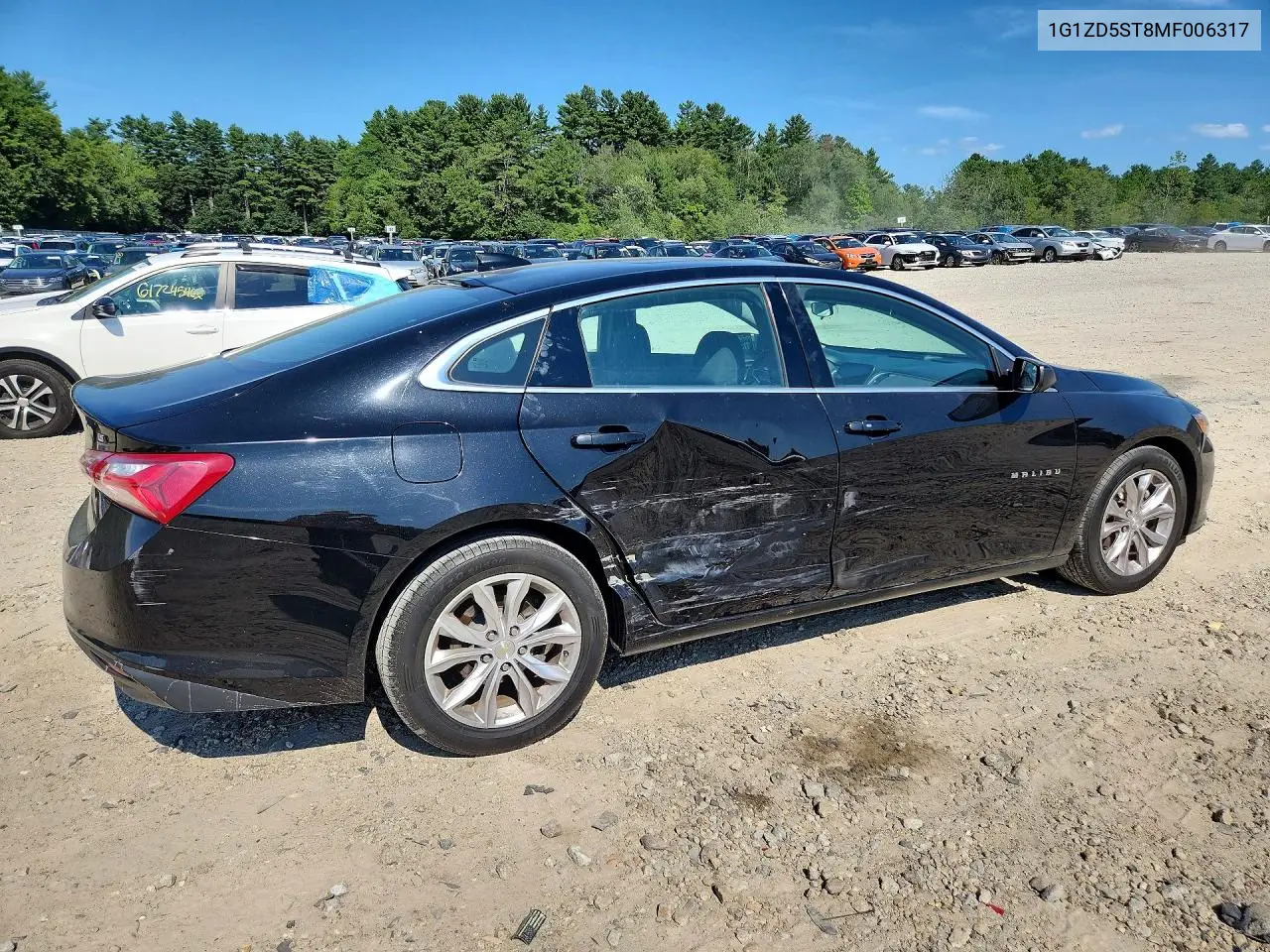 2021 Chevrolet Malibu Lt VIN: 1G1ZD5ST8MF006317 Lot: 61591696