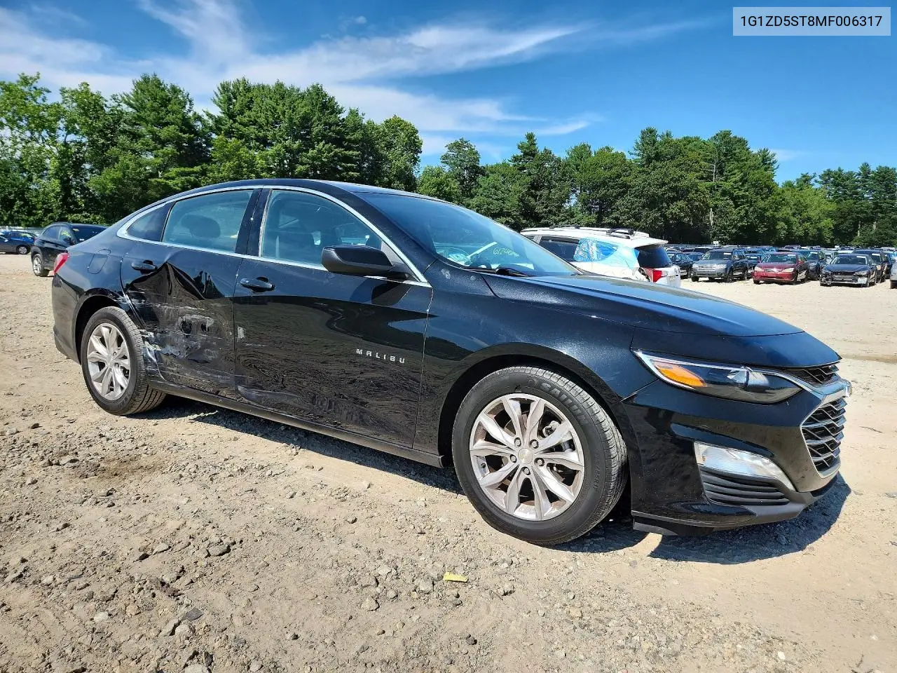2021 Chevrolet Malibu Lt VIN: 1G1ZD5ST8MF006317 Lot: 61591696