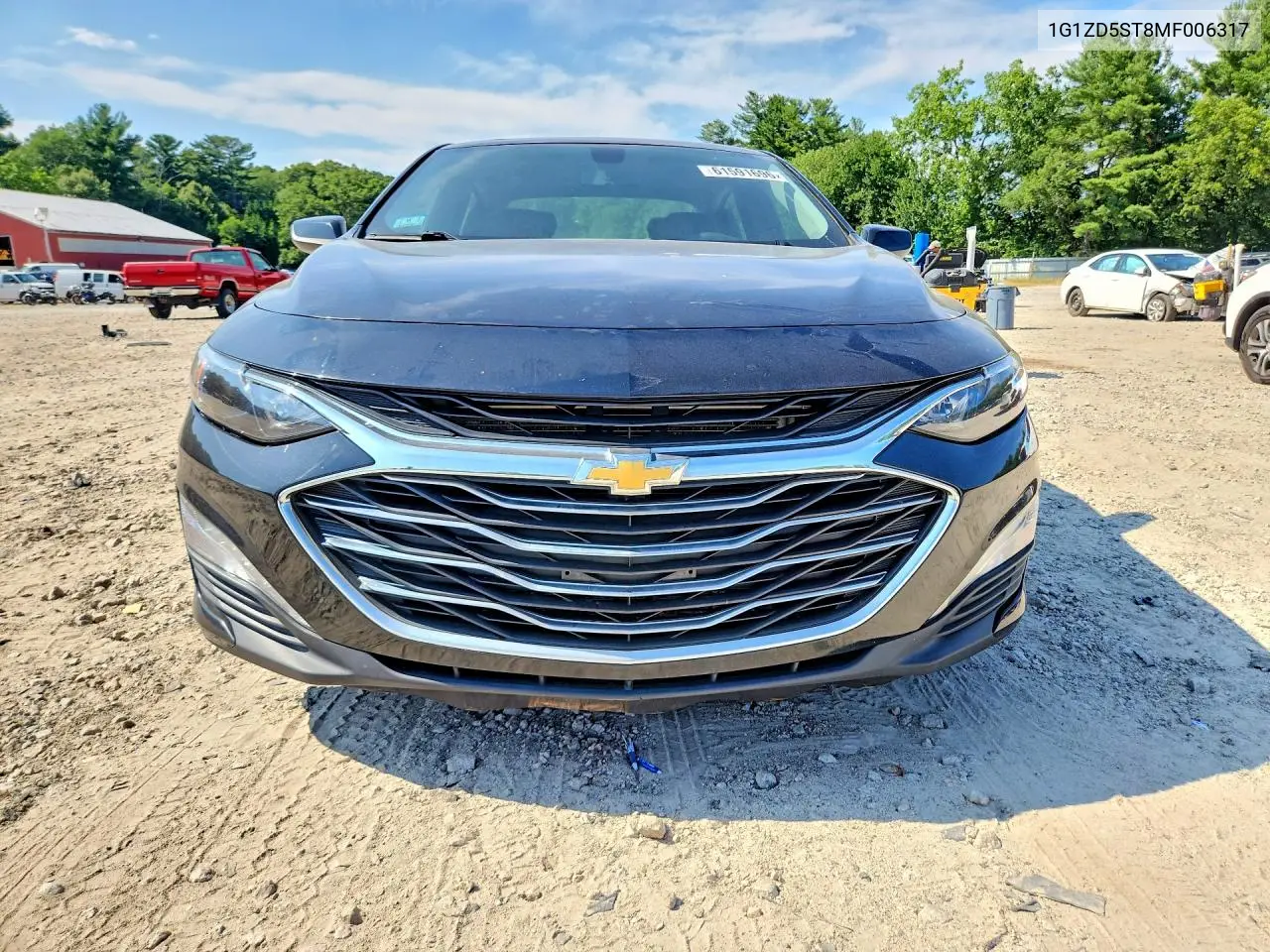 2021 Chevrolet Malibu Lt VIN: 1G1ZD5ST8MF006317 Lot: 61591696