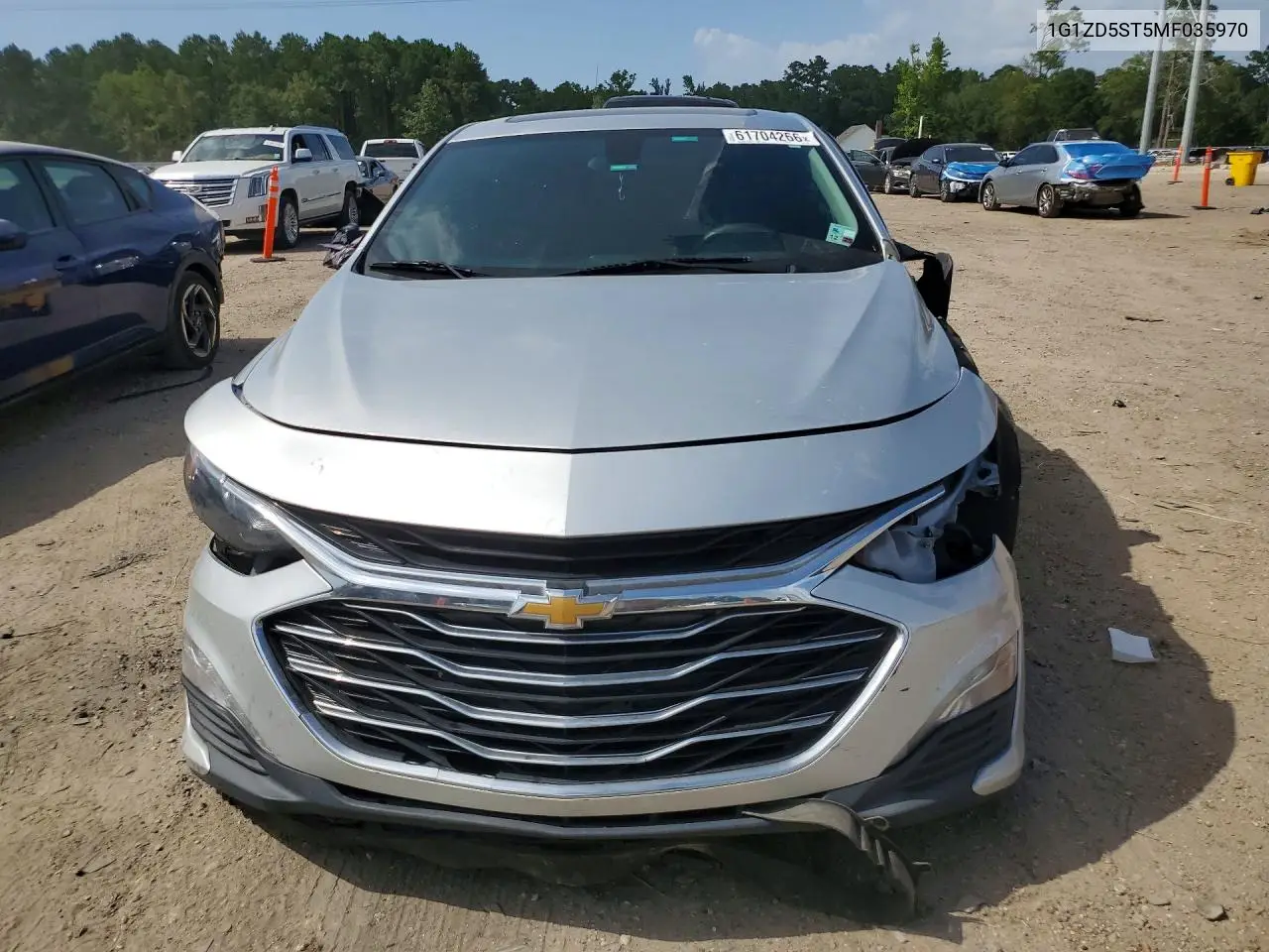 2021 Chevrolet Malibu Lt VIN: 1G1ZD5ST5MF035970 Lot: 61704266