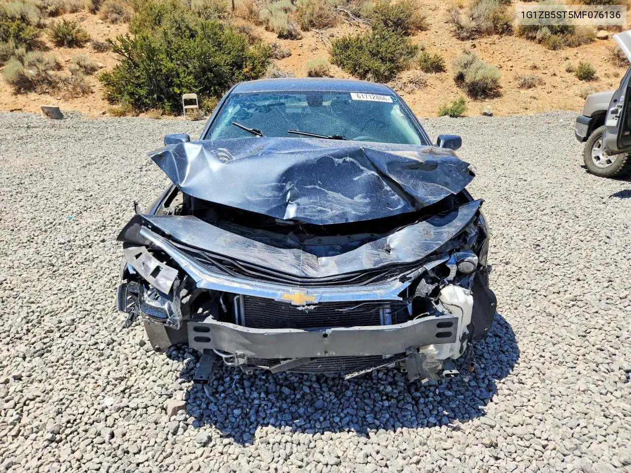 2021 Chevrolet Malibu Ls VIN: 1G1ZB5ST5MF076136 Lot: 61712866