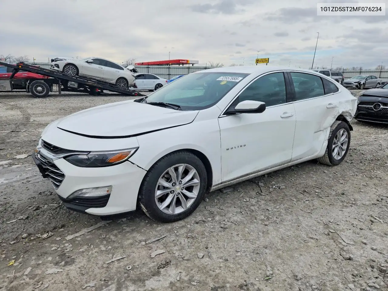 2021 Chevrolet Malibu Lt VIN: 1G1ZD5ST2MF076234 Lot: 72557985