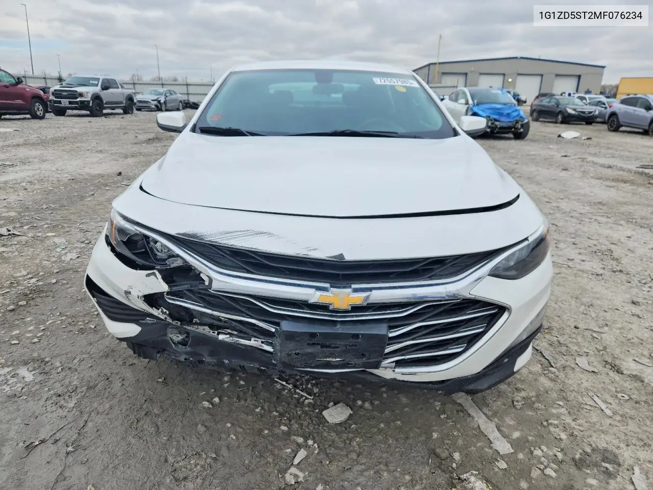 2021 Chevrolet Malibu Lt VIN: 1G1ZD5ST2MF076234 Lot: 72557985