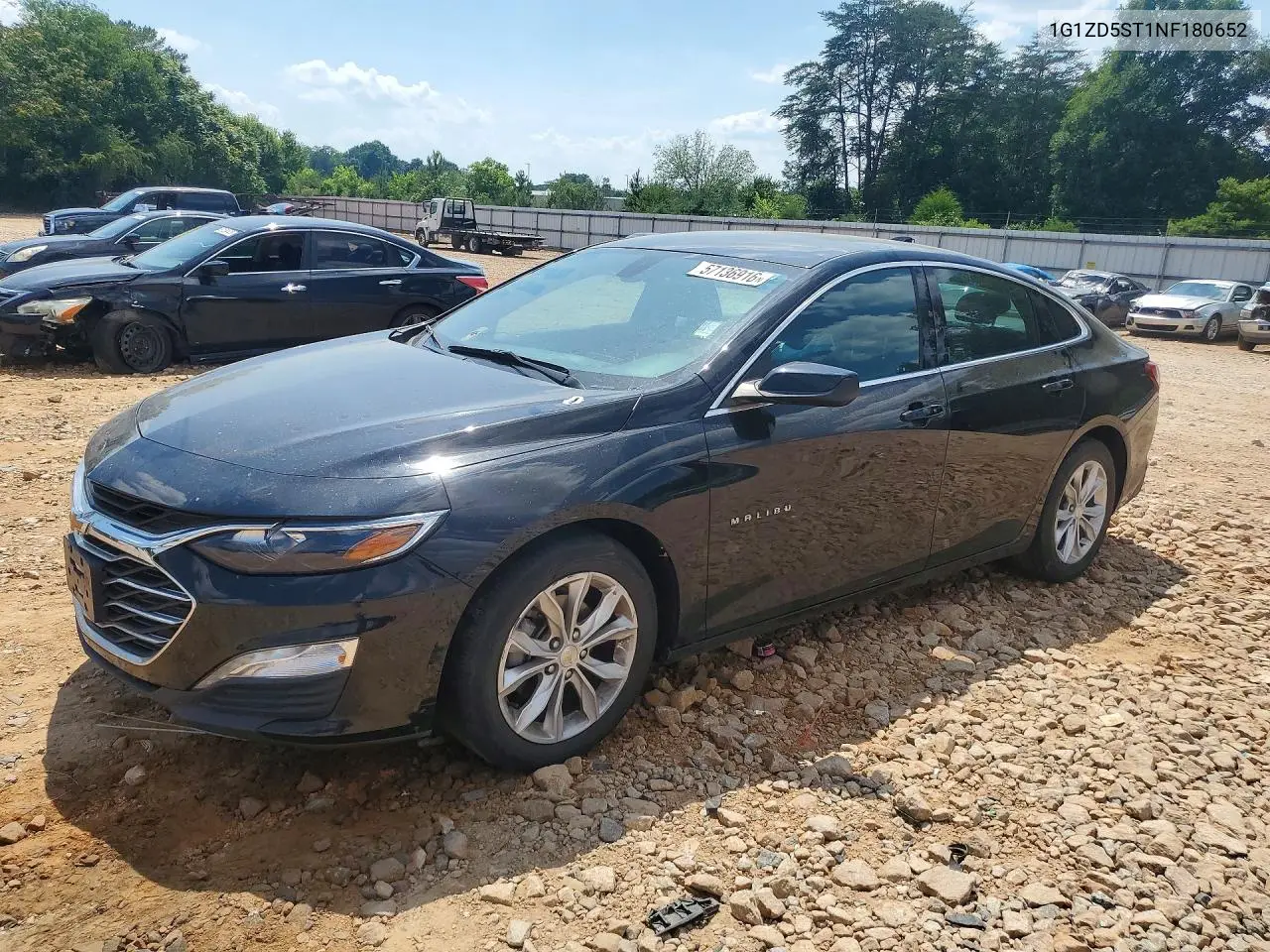 2022 Chevrolet Malibu Lt VIN: 1G1ZD5ST1NF180652 Lot: 57136916