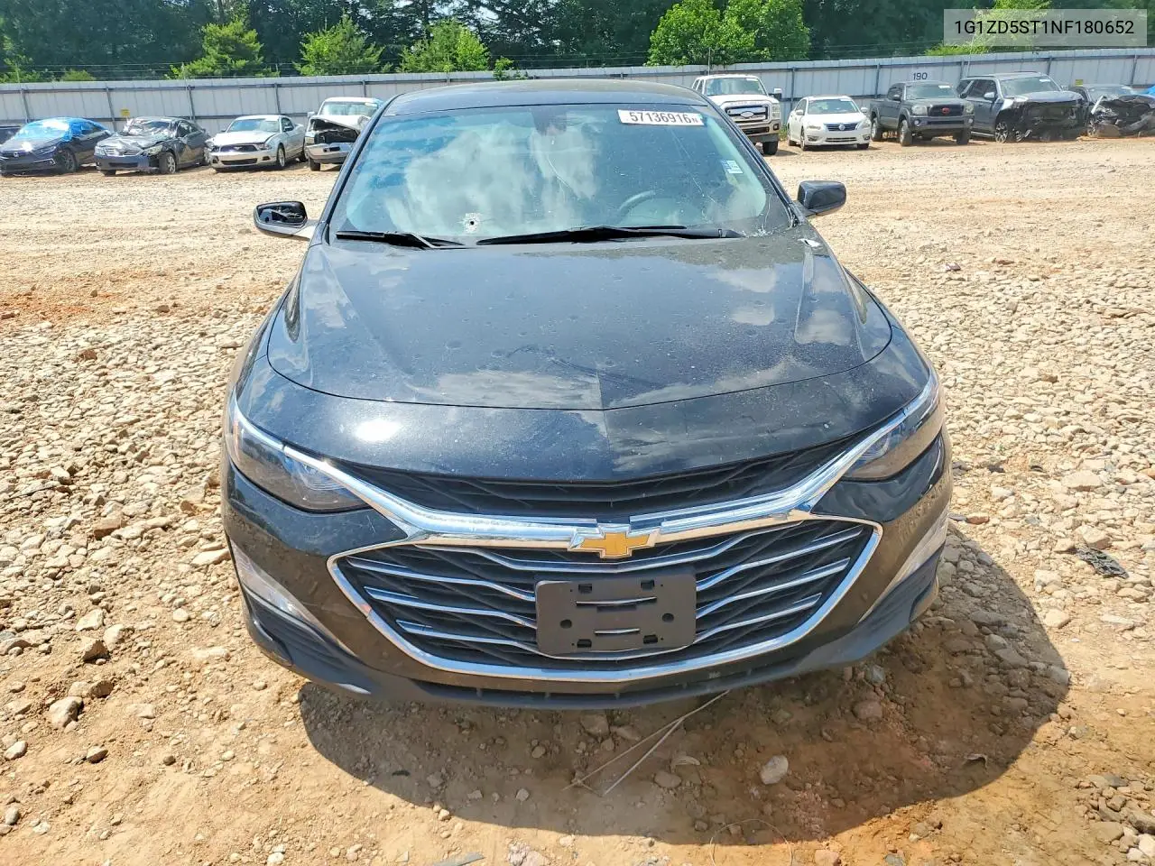 2022 Chevrolet Malibu Lt VIN: 1G1ZD5ST1NF180652 Lot: 57136916