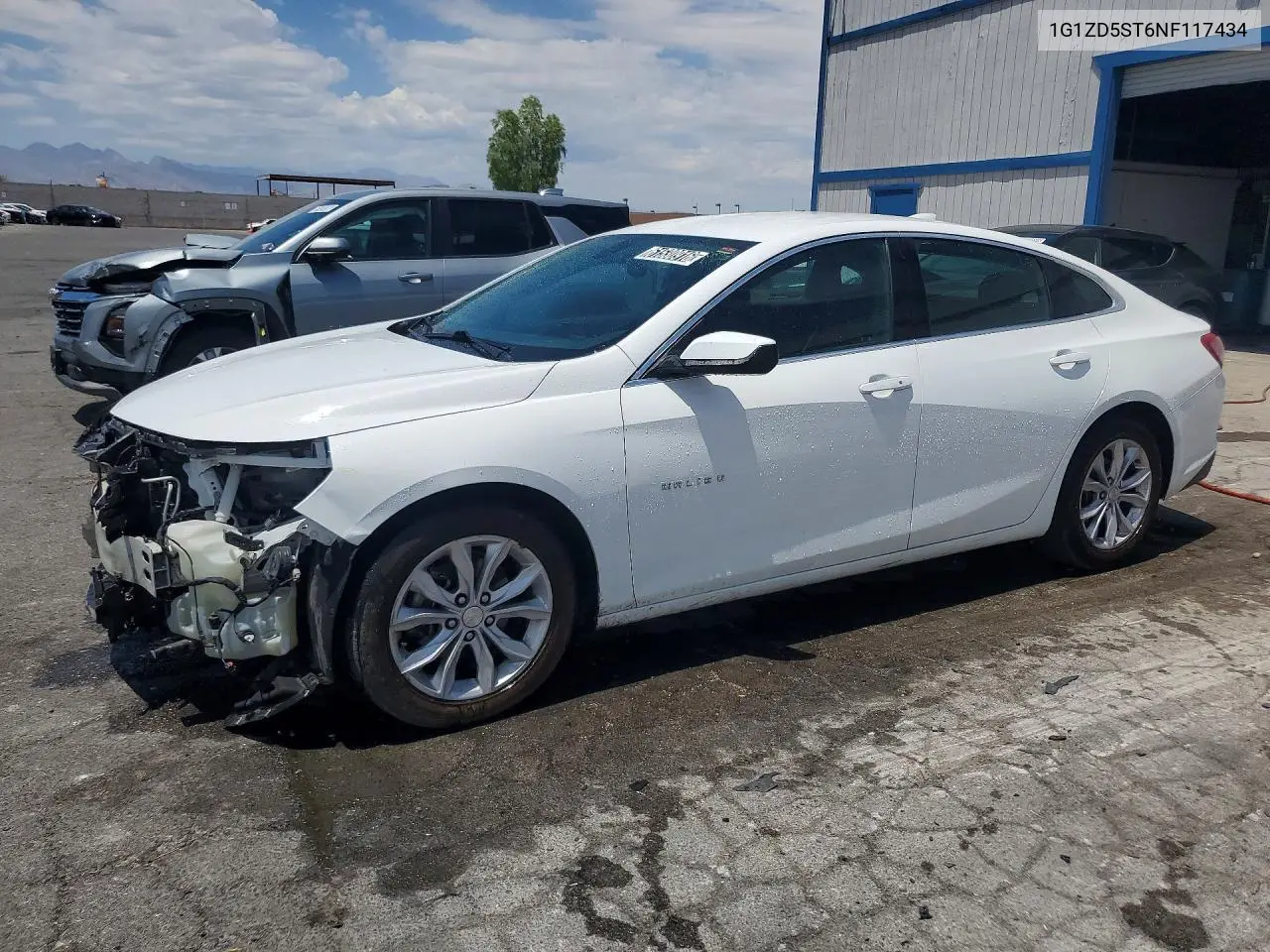 2022 Chevrolet Malibu Lt VIN: 1G1ZD5ST6NF117434 Lot: 61530916