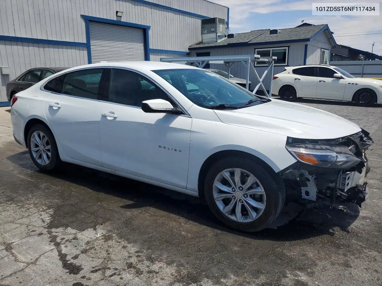 2022 Chevrolet Malibu Lt VIN: 1G1ZD5ST6NF117434 Lot: 61530916