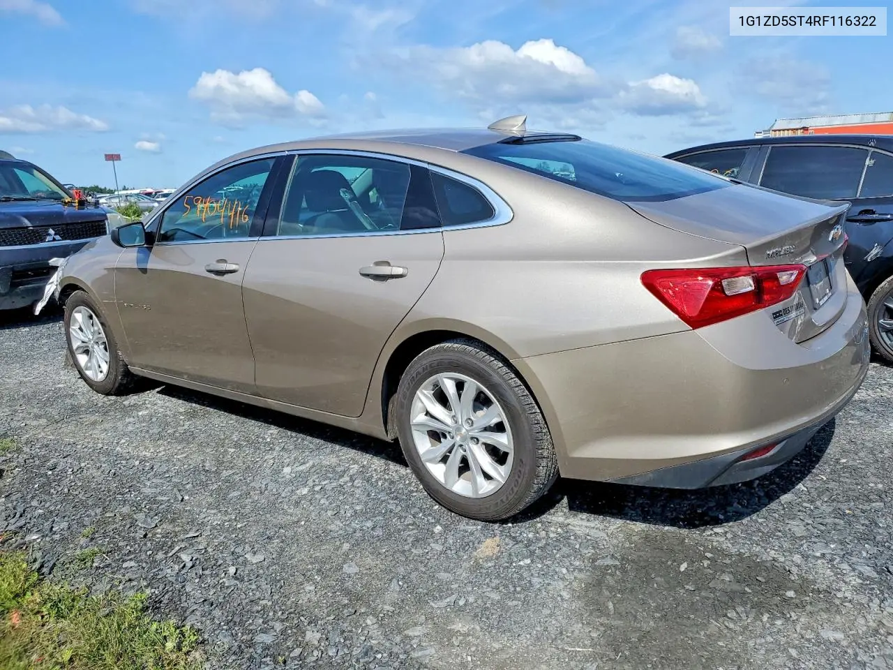 2024 Chevrolet Malibu Lt VIN: 1G1ZD5ST4RF116322 Lot: 59404416
