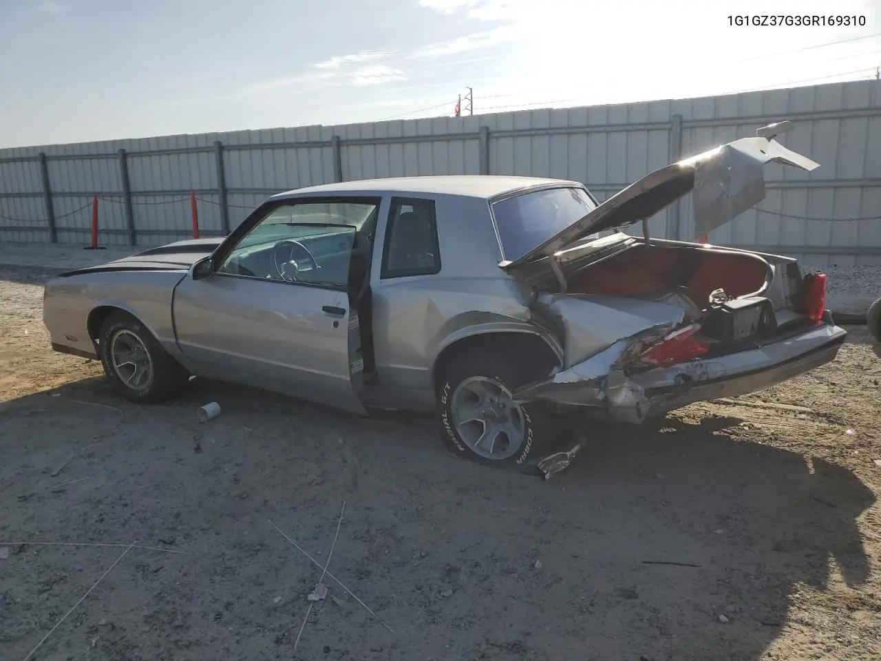 1986 Chevrolet Monte Carlo VIN: 1G1GZ37G3GR169310 Lot: 55954376