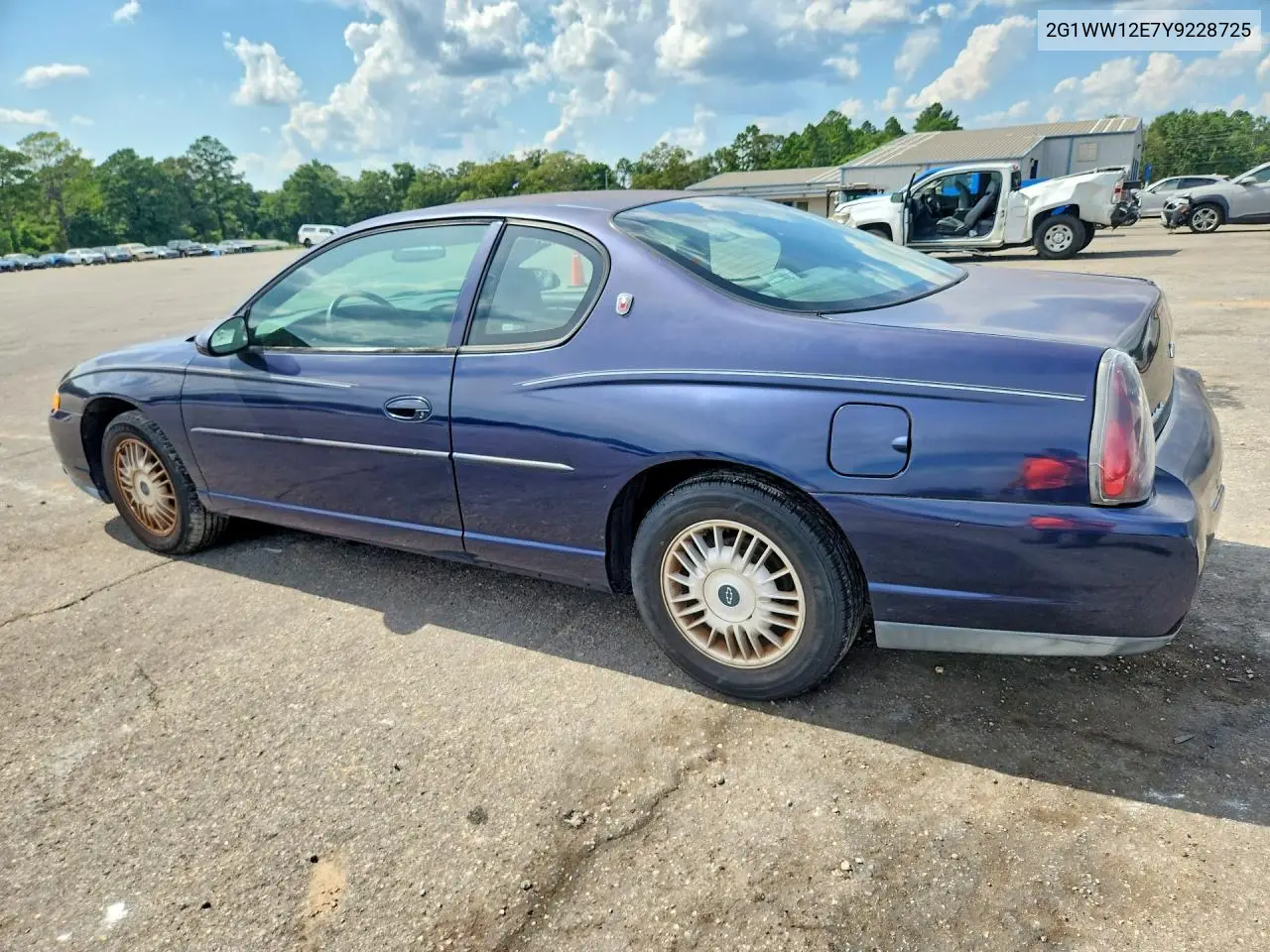 2000 Chevrolet Monte Carlo Ls VIN: 2G1WW12E7Y9228725 Lot: 59633246