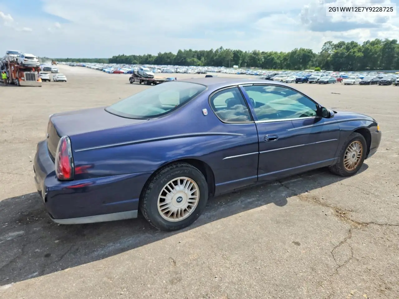 2000 Chevrolet Monte Carlo Ls VIN: 2G1WW12E7Y9228725 Lot: 59633246
