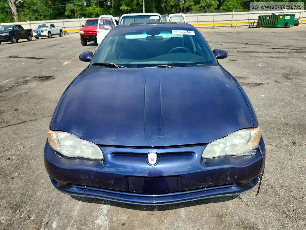 2000 Chevrolet Monte Carlo Ls VIN: 2G1WW12E7Y9228725 Lot: 59633246
