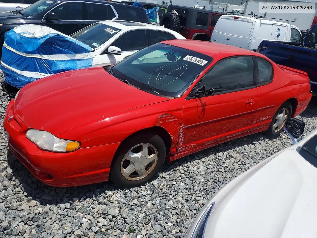 2001 Chevrolet Monte Carlo Ss VIN: 2G1WX15KX19329293 Lot: 53216426