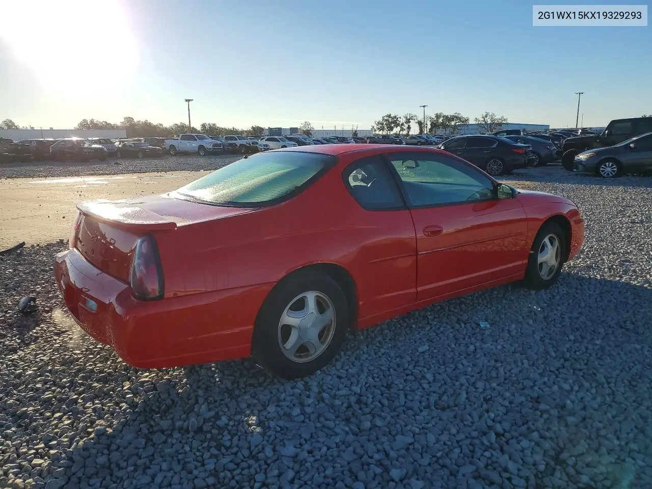 2001 Chevrolet Monte Carlo Ss VIN: 2G1WX15KX19329293 Lot: 53216426
