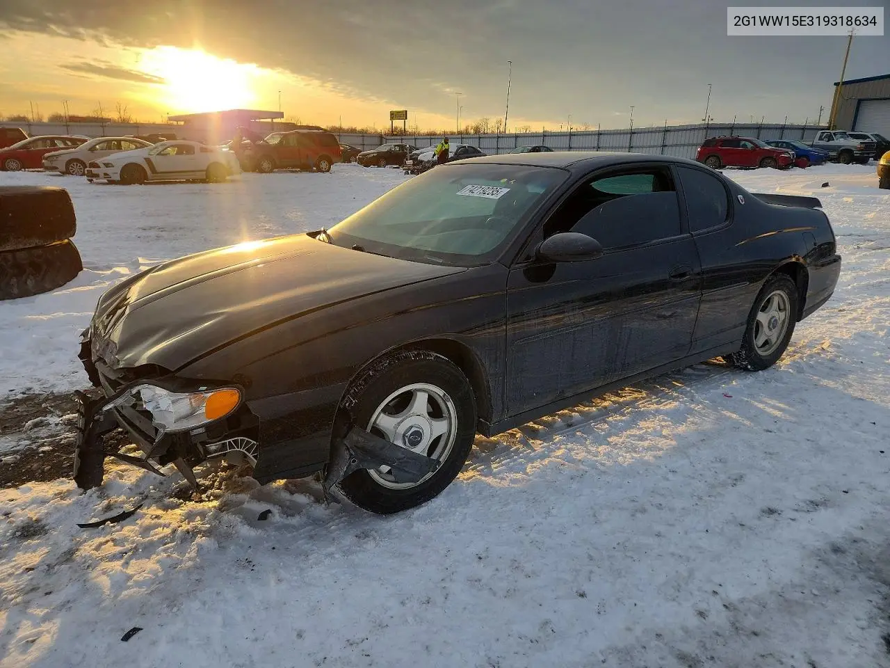 2001 Chevrolet Monte Carlo Ls VIN: 2G1WW15E319318634 Lot: 74219235