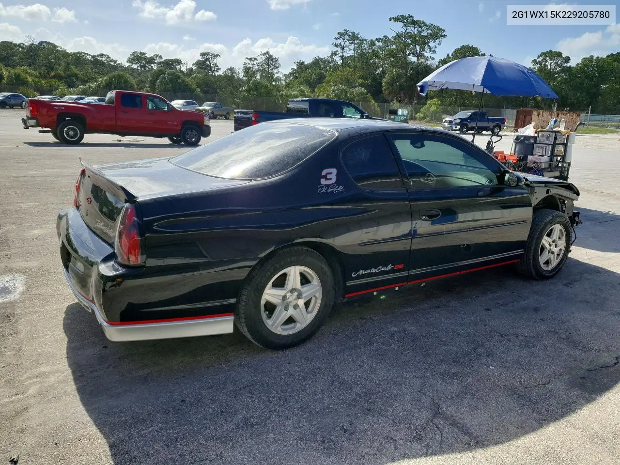 2002 Chevrolet Monte Carlo Ss VIN: 2G1WX15K229205780 Lot: 54393836