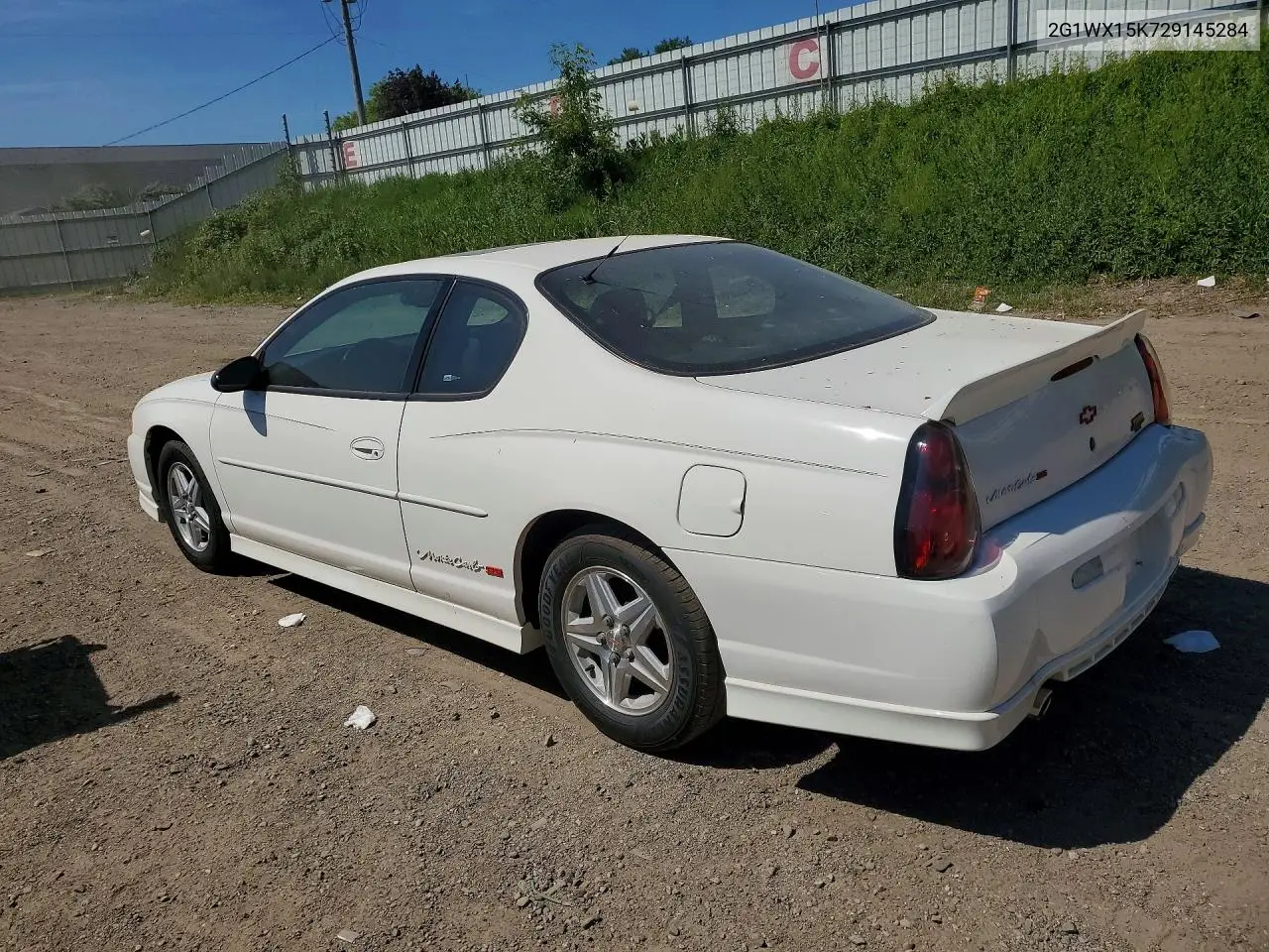 2002 Chevrolet Monte Carlo Ss VIN: 2G1WX15K729145284 Lot: 54941466
