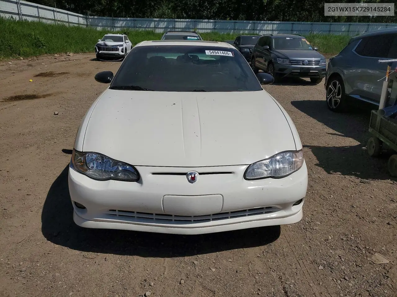 2002 Chevrolet Monte Carlo Ss VIN: 2G1WX15K729145284 Lot: 54941466
