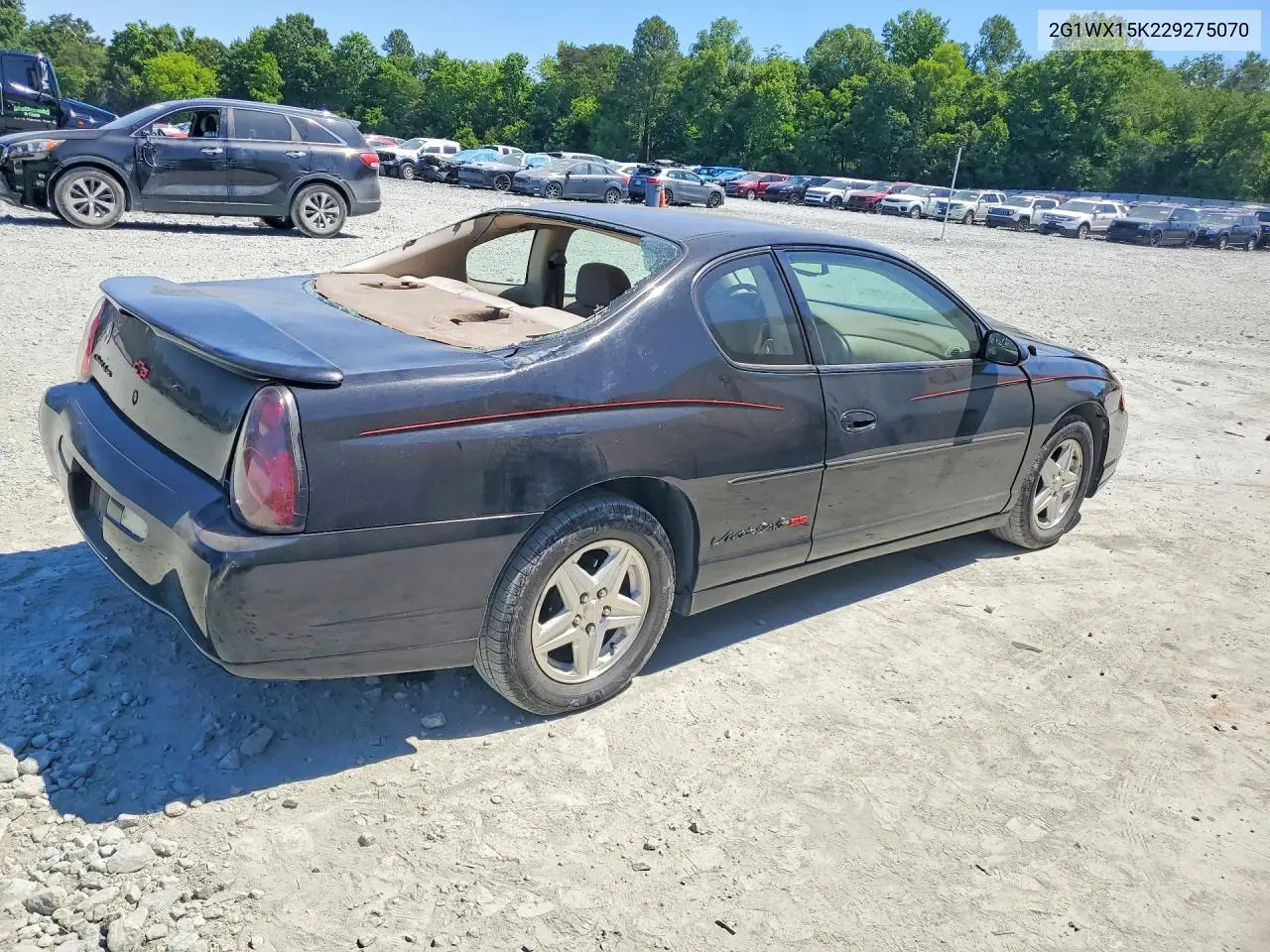 2002 Chevrolet Monte Carlo Ss VIN: 2G1WX15K229275070 Lot: 56337966