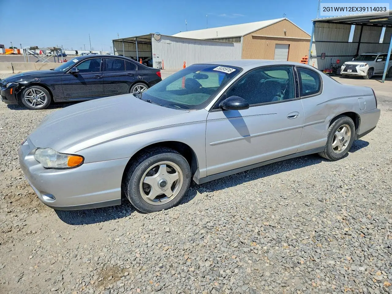 2003 Chevrolet Monte Carlo Ls VIN: 2G1WW12EX39114033 Lot: 56395916